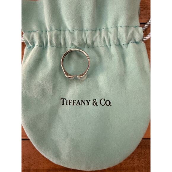 TIFFANY & CO ELSA PERETTI RARE Curvy Wave Abstract 925 STERLING Ring Sz 6 - Picture 3 of 7